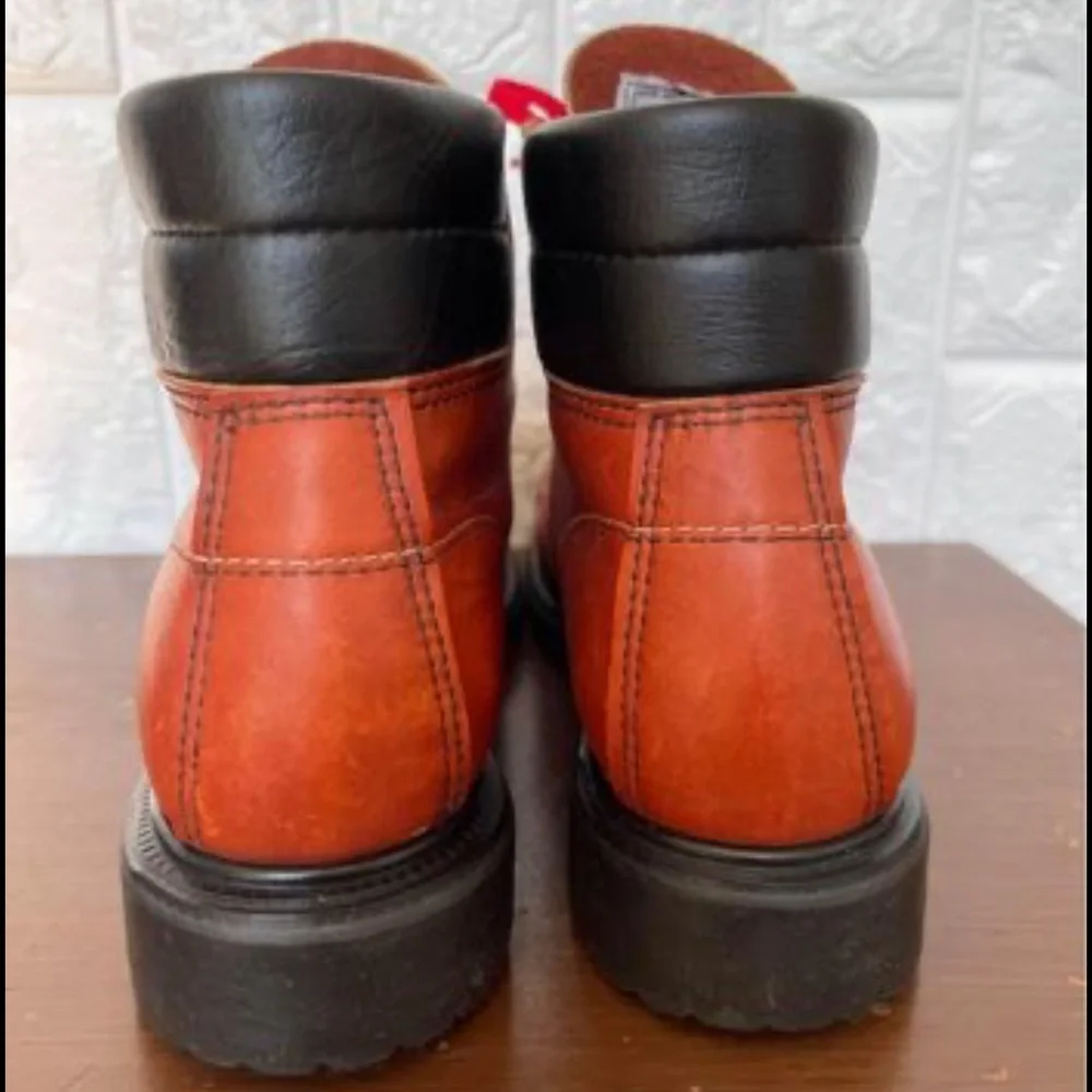 Vintage Men's 1980s redwings steel toe work boots Chore Boot Leather. Si…